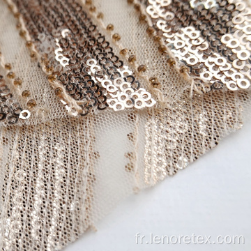 Tissu métallique de brillance tricoté 100% polyester
